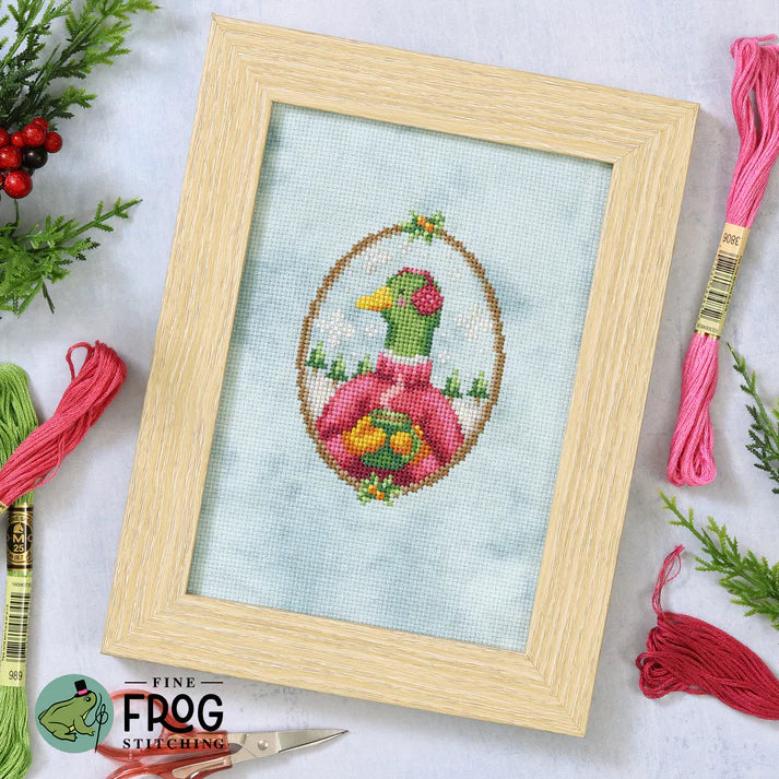 Hot Cocoa Duck - Fine Frog Stitching