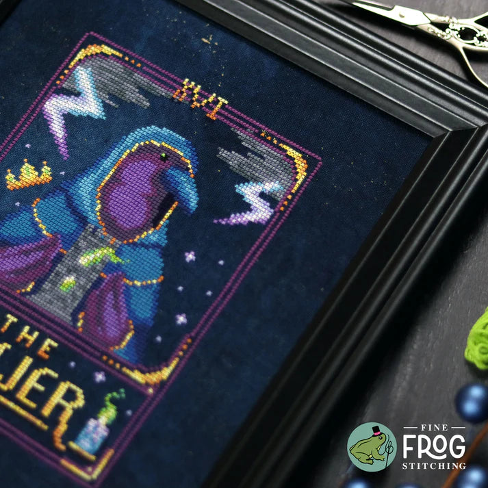 Feather Tarot: The Tower - Fine Frog Stitching