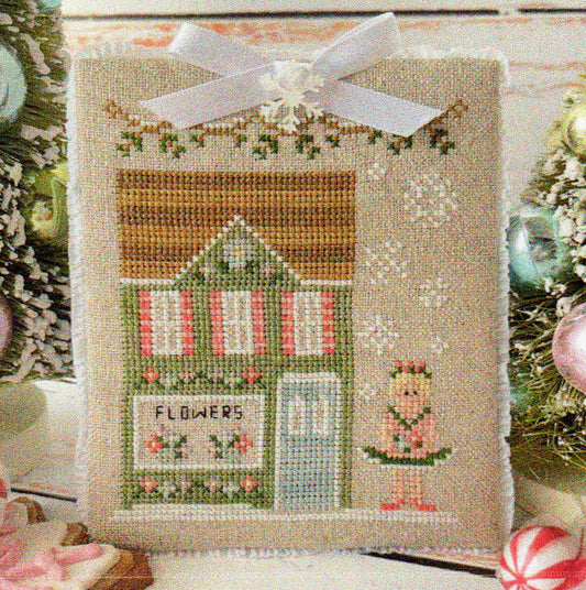 Dew Drop's Flower Shop - Nutcracker Village - Cottage Country Needleworks