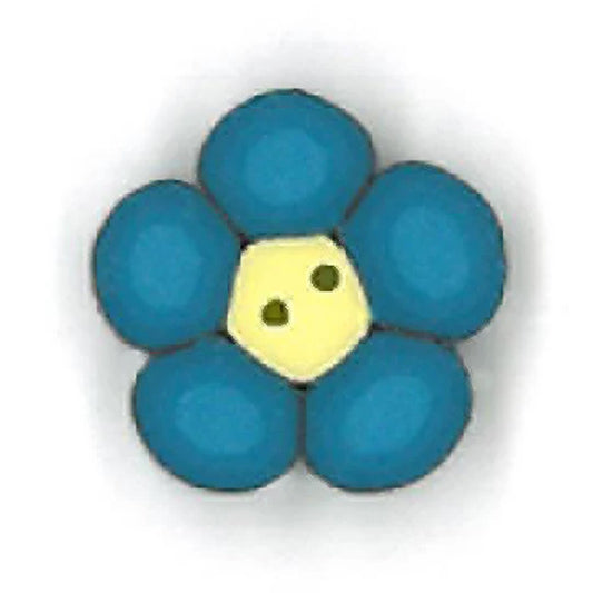 Tiny Blue Flower Button - Just Another Button Company