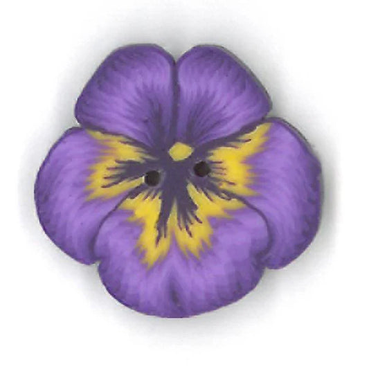 Small Purple Pansy Button - Just Another Button Company