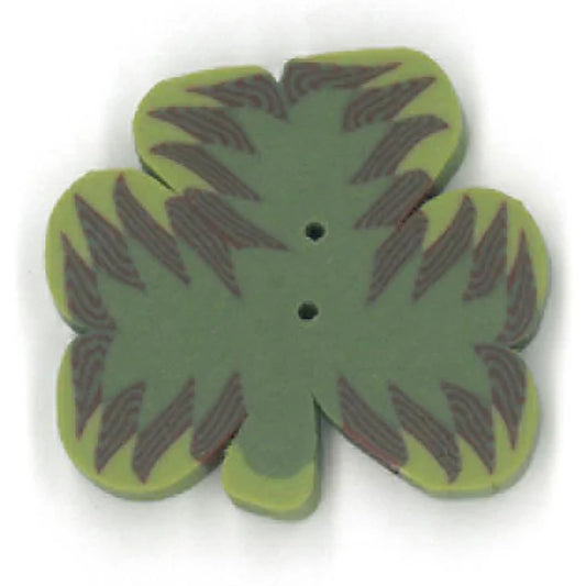 Large Three Leaf Clover Button - Just Another Button Company