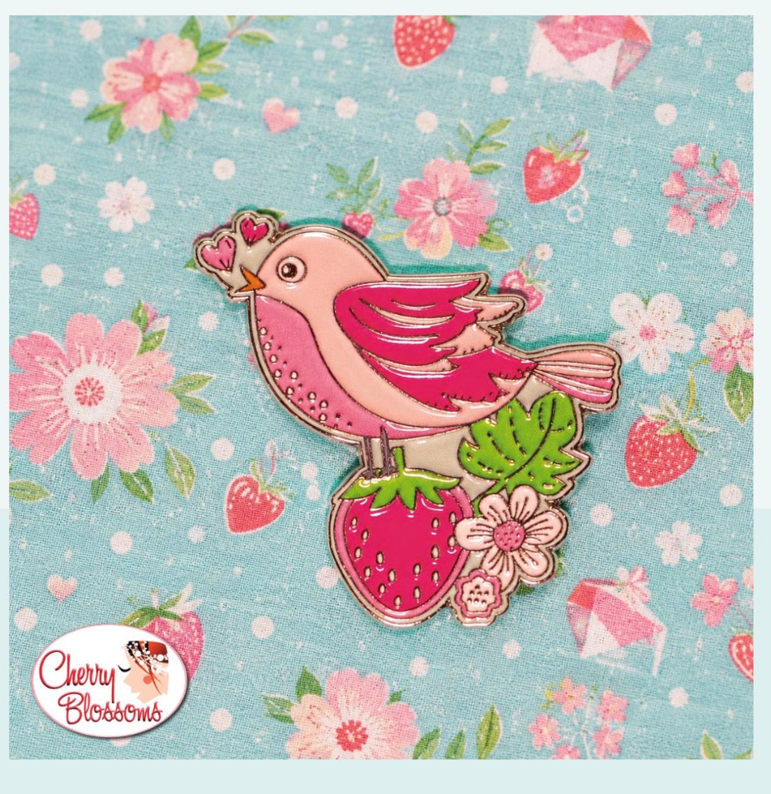 Bloom & Heart Needle Minder - Cherry Blossoms - 2026 Needlework Marketplace PREORDER