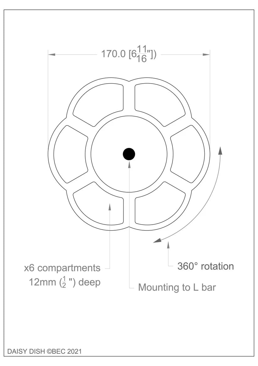 Lowery Daisy Dish for Your Workstand SG16