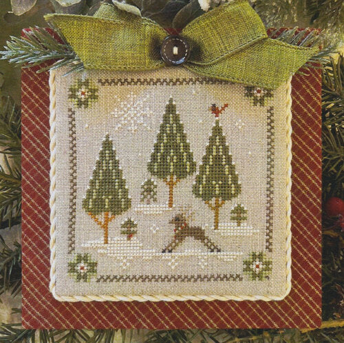 Log Cabin Deer - Little House Needleworks