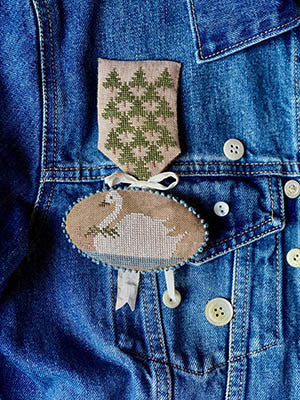 Swans a Swimming Badge - Stacy Nash Designs