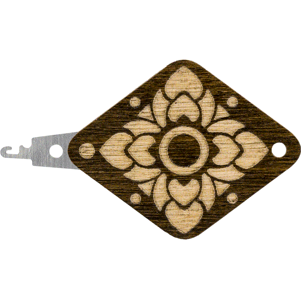 Square Flower Wooden Needle Minder