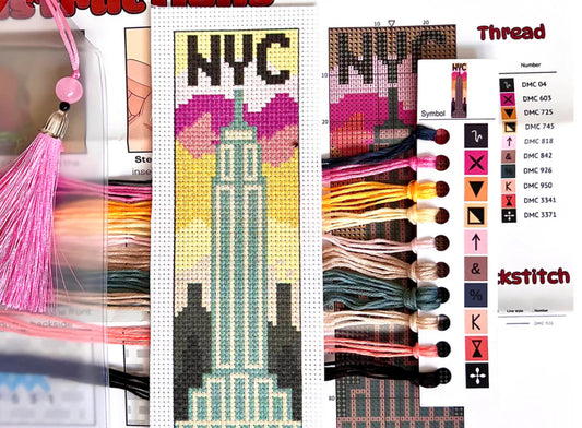 Empire State Building Cross Stitch Bookmark Kit - Jumpseat Therapy