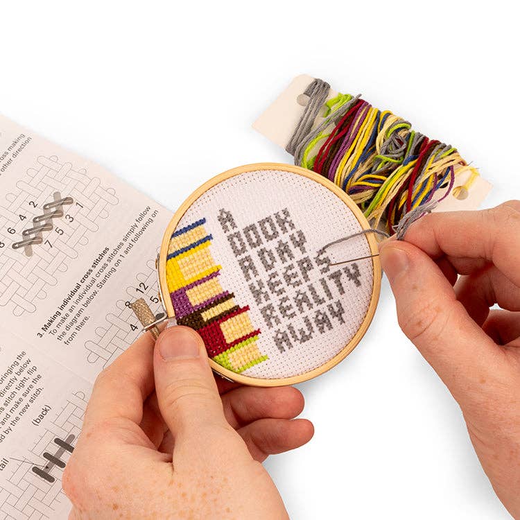 Books Mini Cross Stitch Kit
