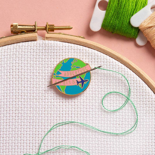 Adventure Awaits Globe Magnetic Needle Minder