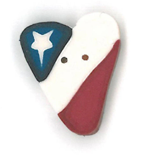Small Heart Flag Button - Just Another Button Company