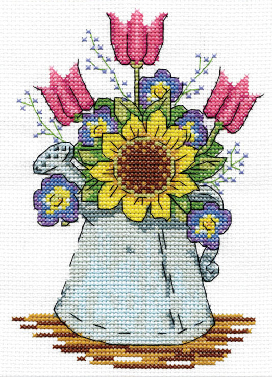 Watering Can Cross Stitch Kit - Design Works