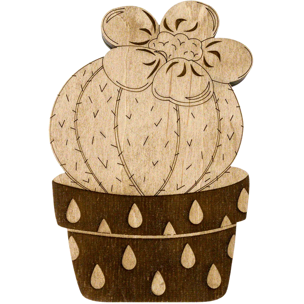 Cactus Flower Wooden Bead Organizer
