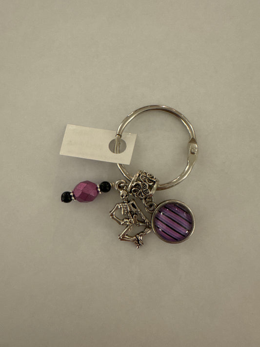 Purple Stripes with Skeleton Thread Keep - My Big Toe Designs