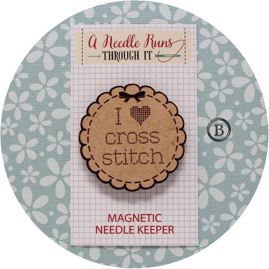 I Heart Cross Stitch Needle Minder