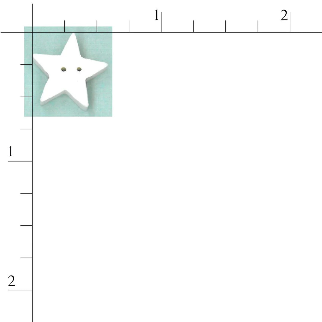 Large White Star - Just Another Button Company