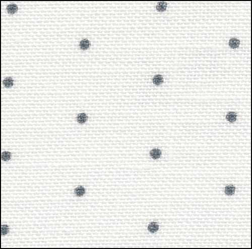 36 Count Edinburgh Linen Mini Dots Basalt on White by Zweigart