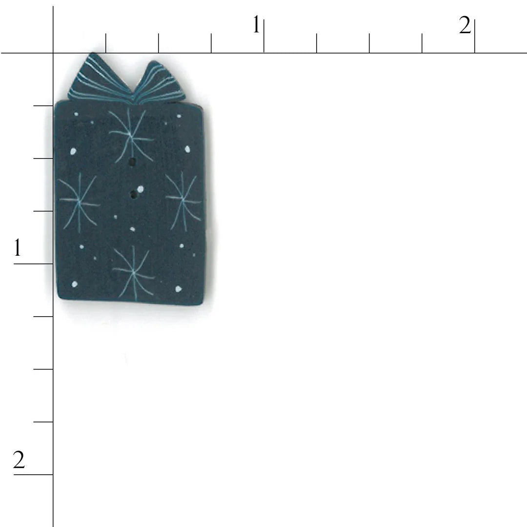 Large Blue Gift Button - Just Another Button Company