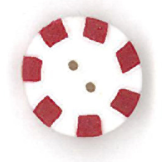 Small Red Peppermint - Just Another Button Company