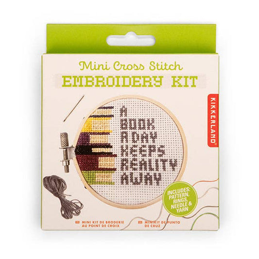 Books Mini Cross Stitch Kit