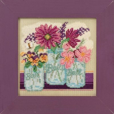Cut Flowers Beaded Cross Stitch Kit - Mill Hill