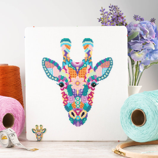 Mandala Giraffe Counted Cross Stitch Kit - Meloca Designs
