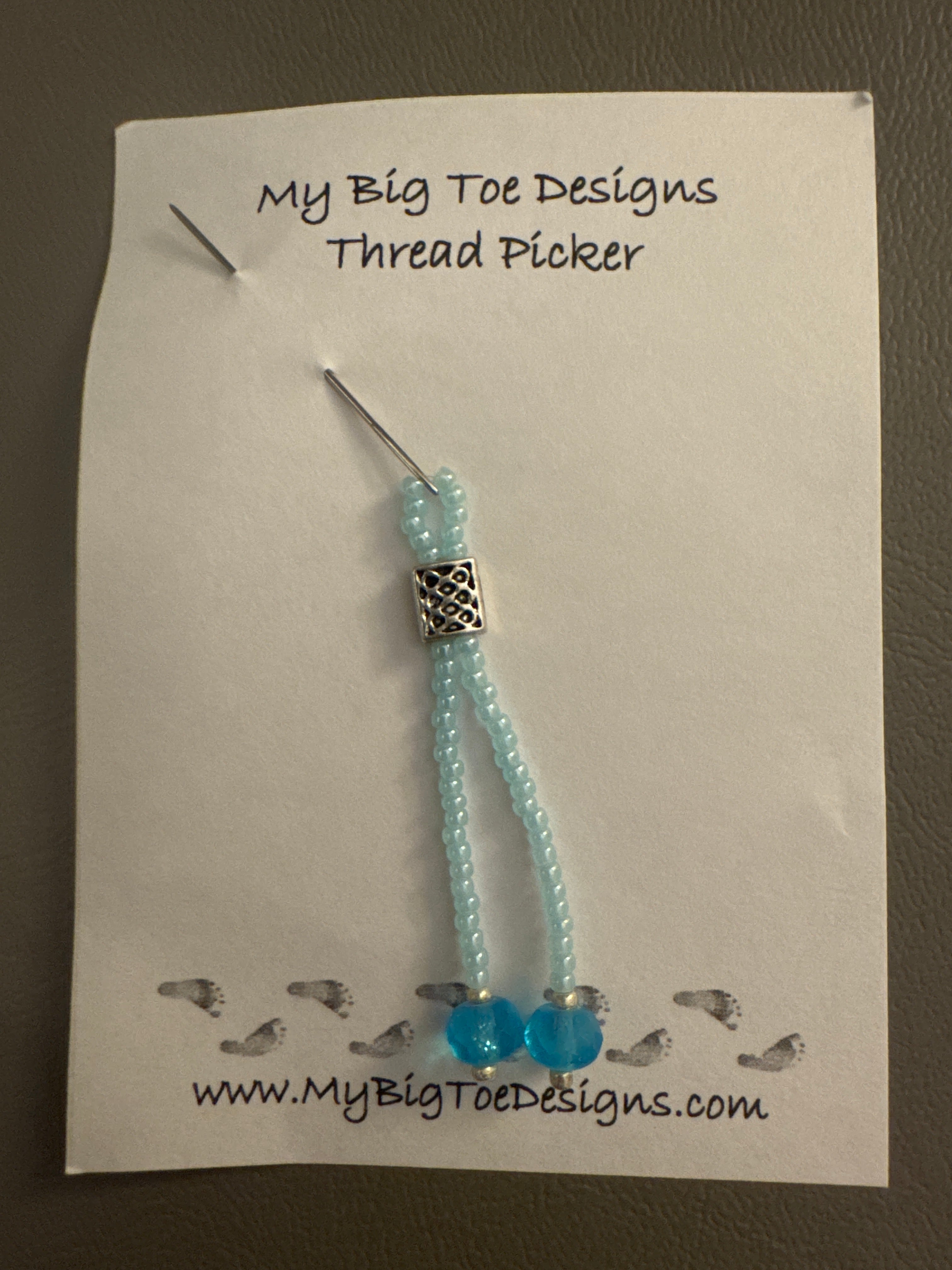 Light Blue Thread Picker - My Big Toe Designs – Bee Youtiful Sip and ...