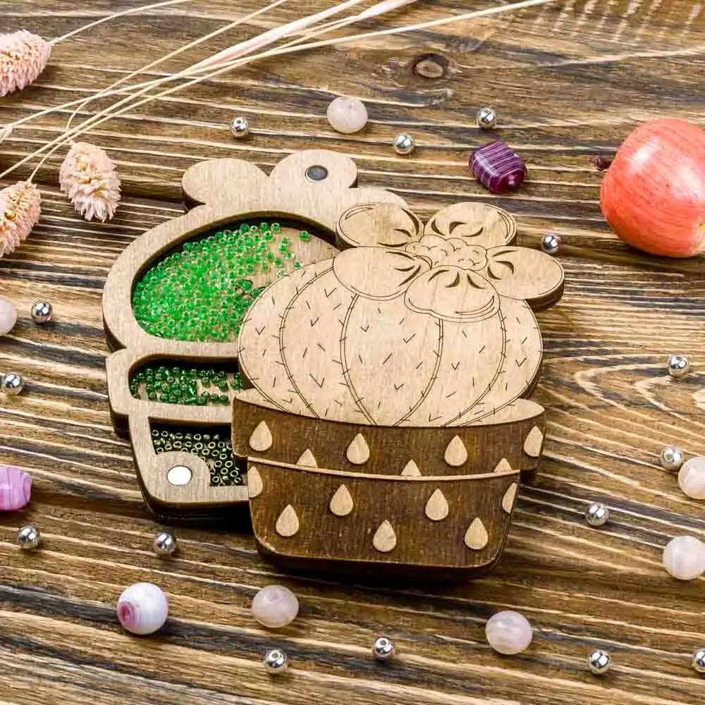 Cactus Flower Wooden Bead Organizer