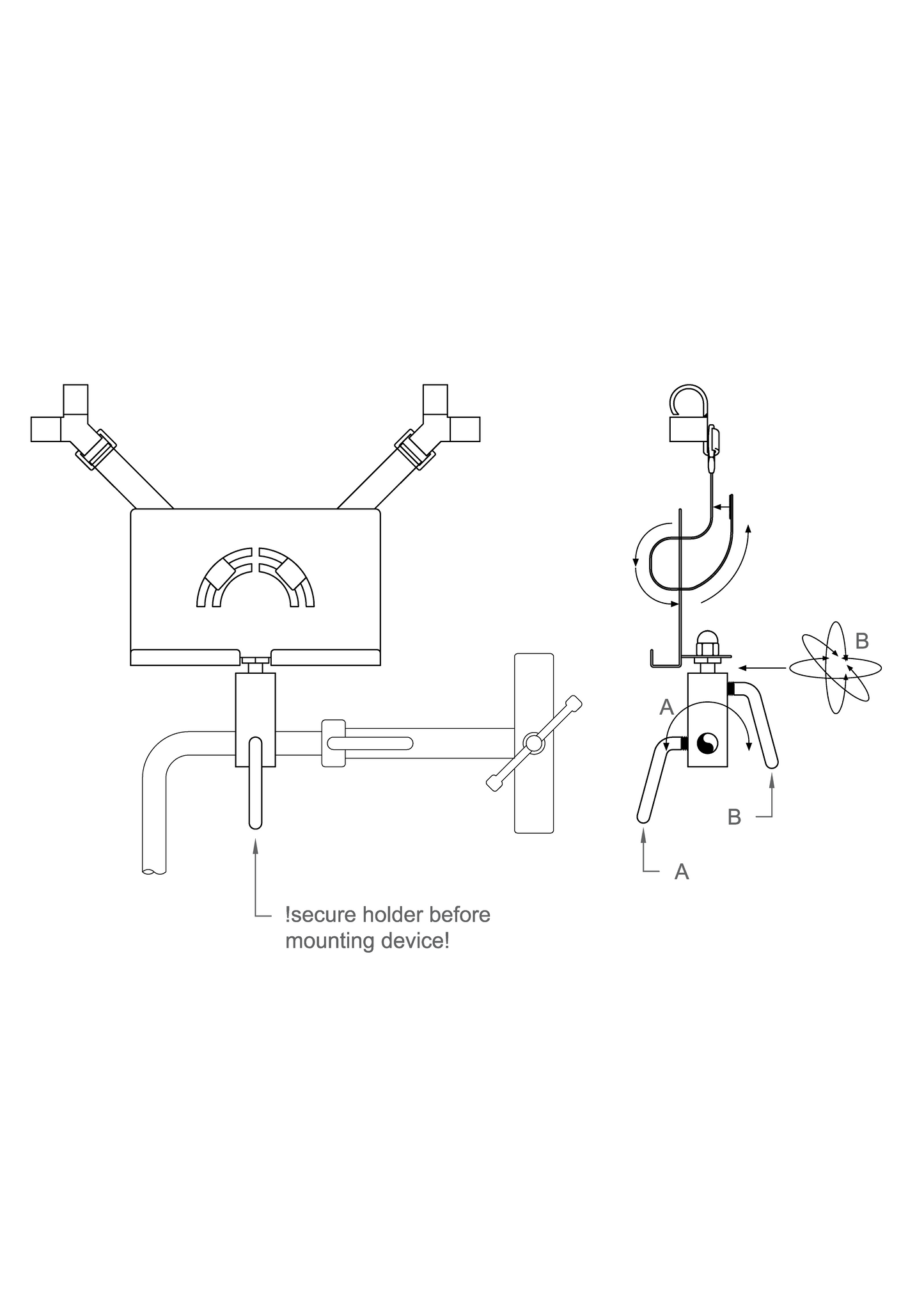 Lowery Device Holder Silver Grey SG22