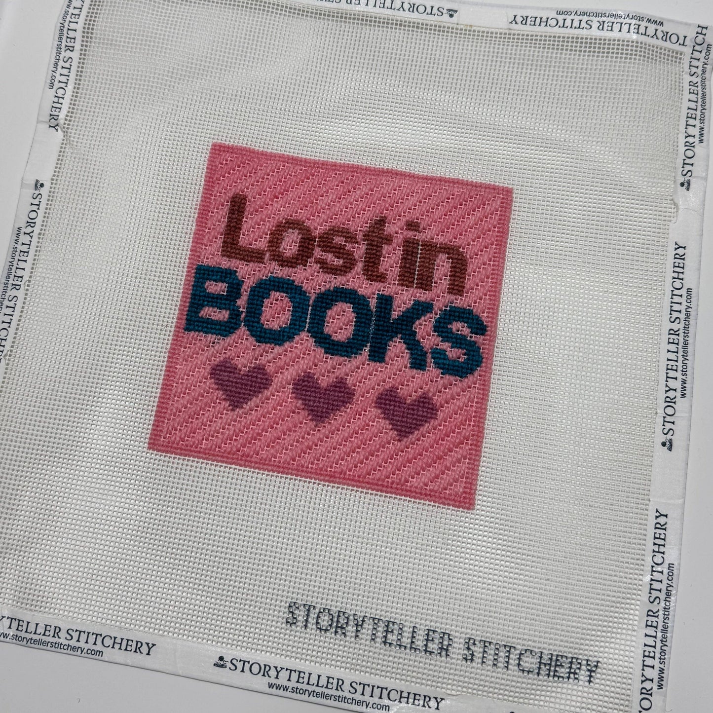 Lost in Books — Modern Needlepoint Kit - Storyteller Stitchery