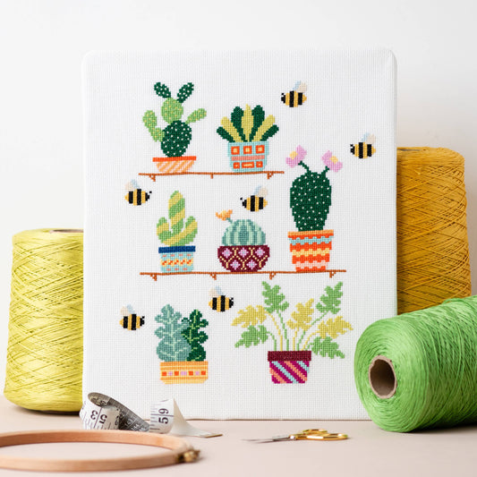 Cacti Counted Cross Stitch Kit - Meloca Designs