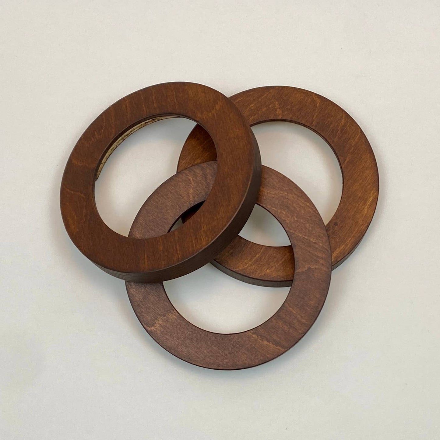 Embroidery Hoop Frame for 4" Hoops: Square / Dark Walnut Stain - Modern Hoopla