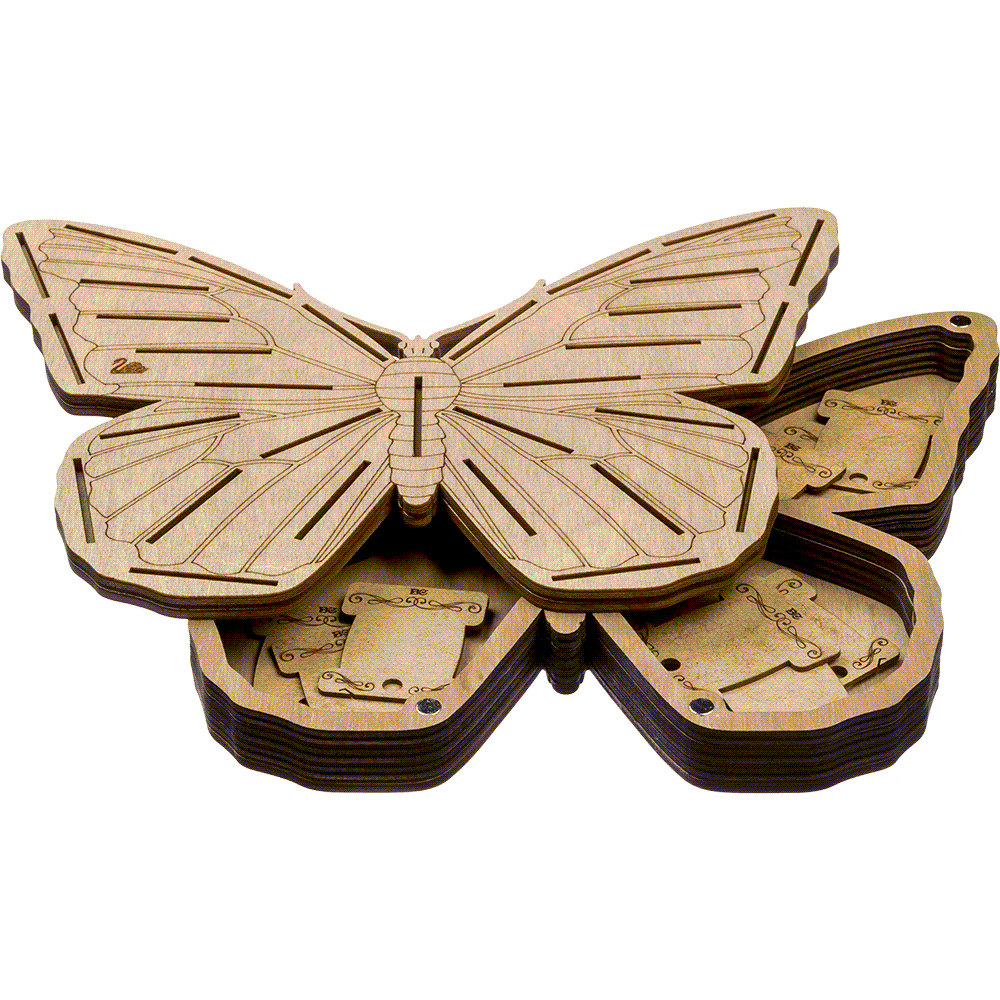 Butterfly Storage Box with 33 Bobbins Included