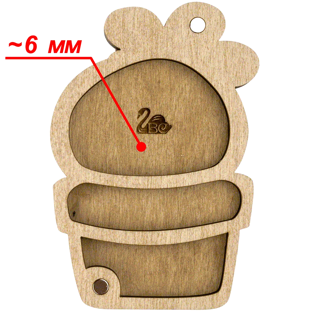 Cactus Flower Wooden Bead Organizer