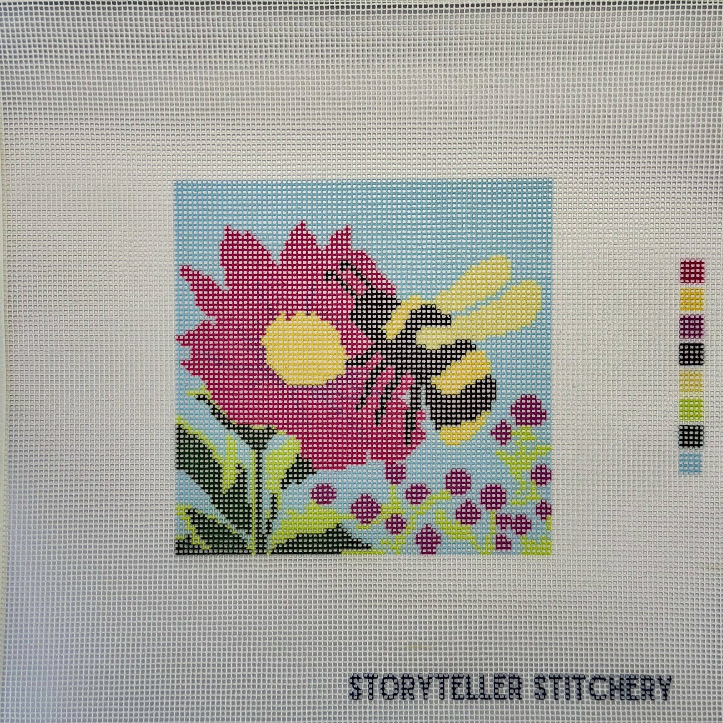 Bee & Bloom — Modern Needlepoint Kit - Storyteller Stitchery