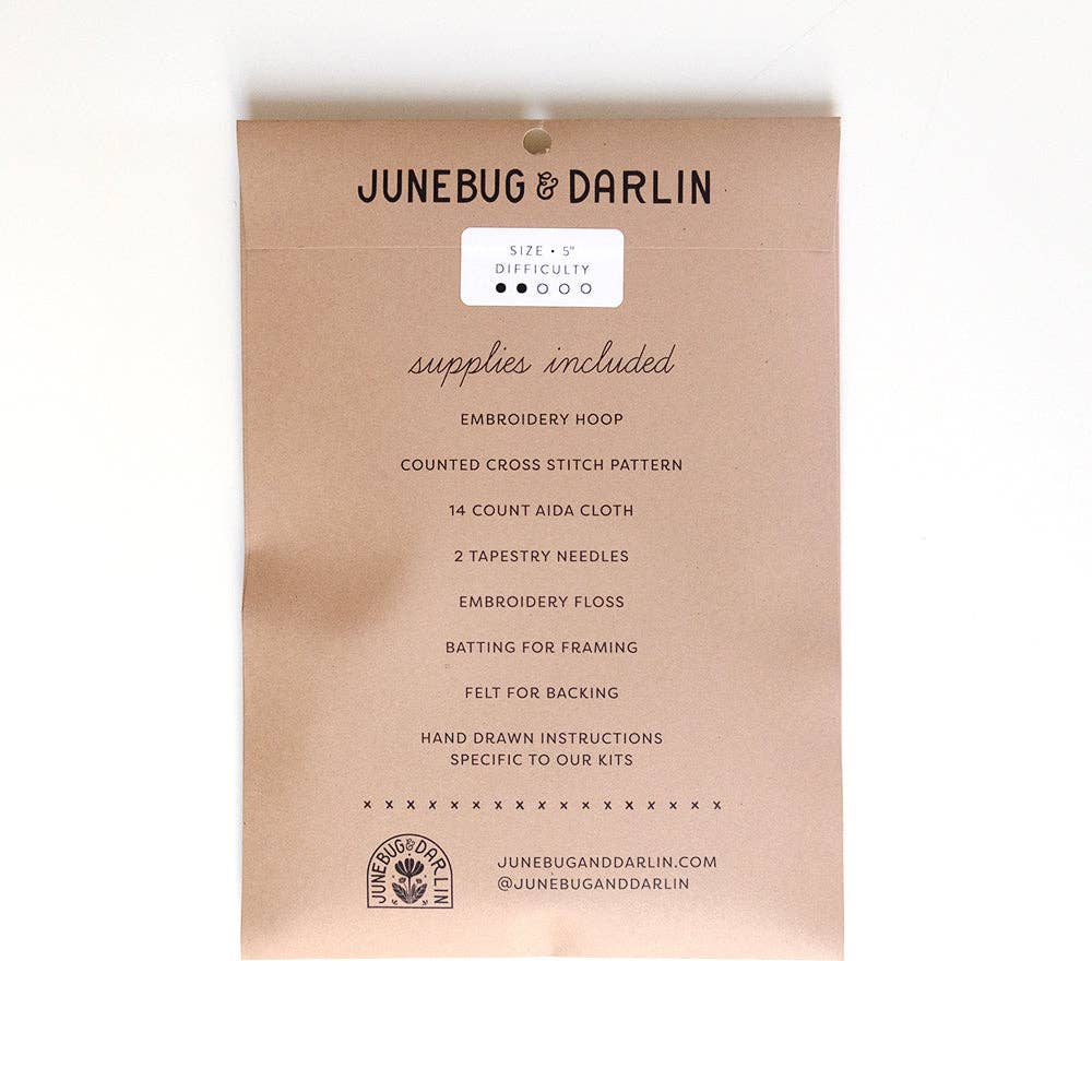 Be Bold Cross Stitch Kit - Junebug and Darlin