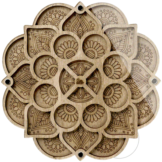 Large Mandala Bead Organizer With Transparent Cover