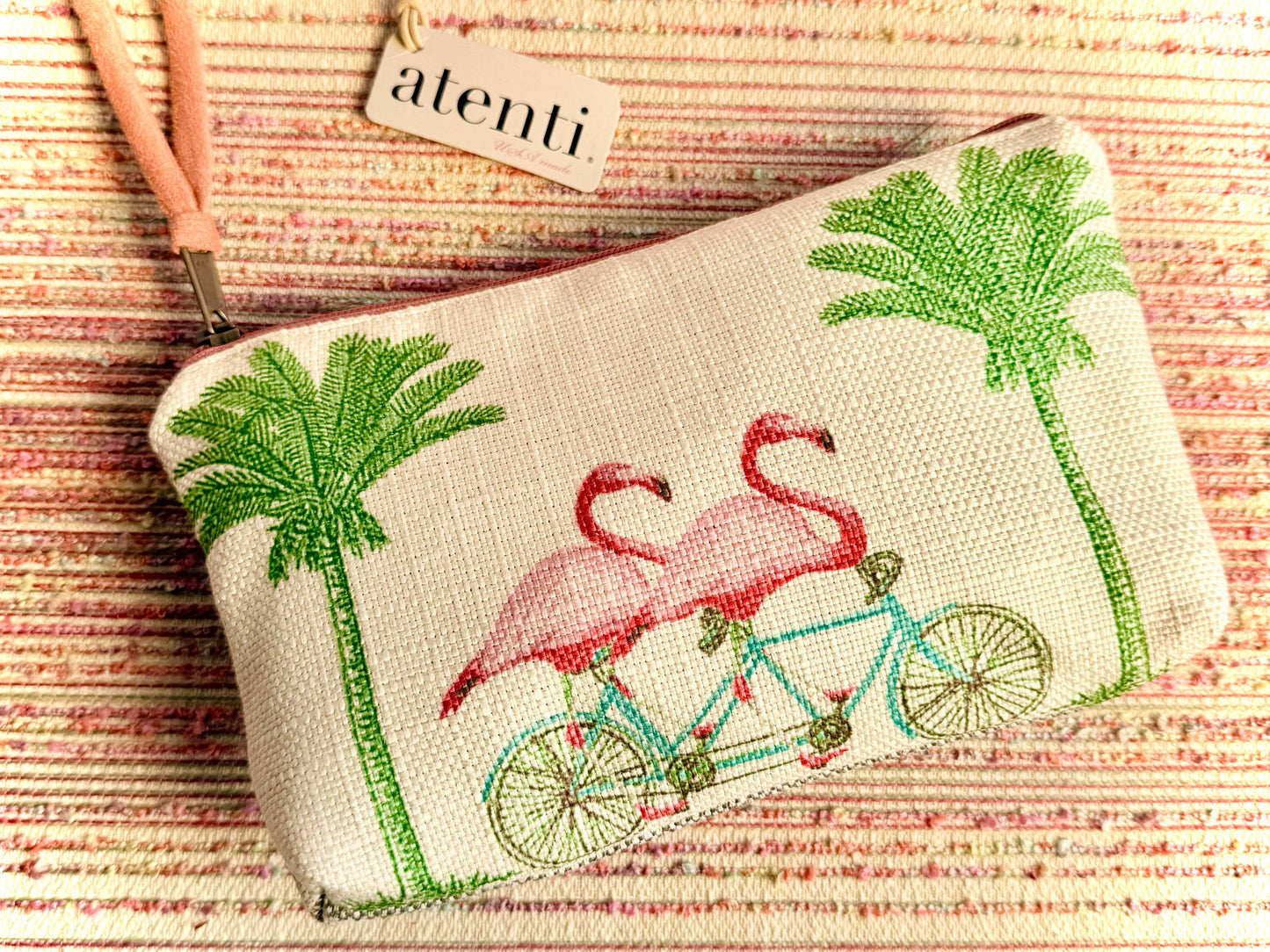 Flamingo Tall Tool Zipper Pouch - Atenti