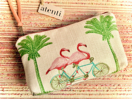 Flamingo Tall Tool Zipper Pouch - Atenti