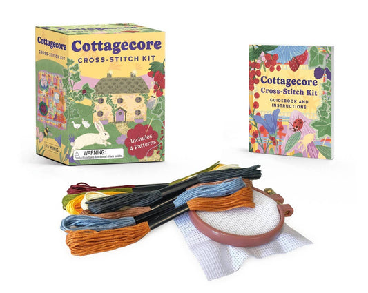 Cottagecore Cros Stitch Kit: Includes 4 Patterns