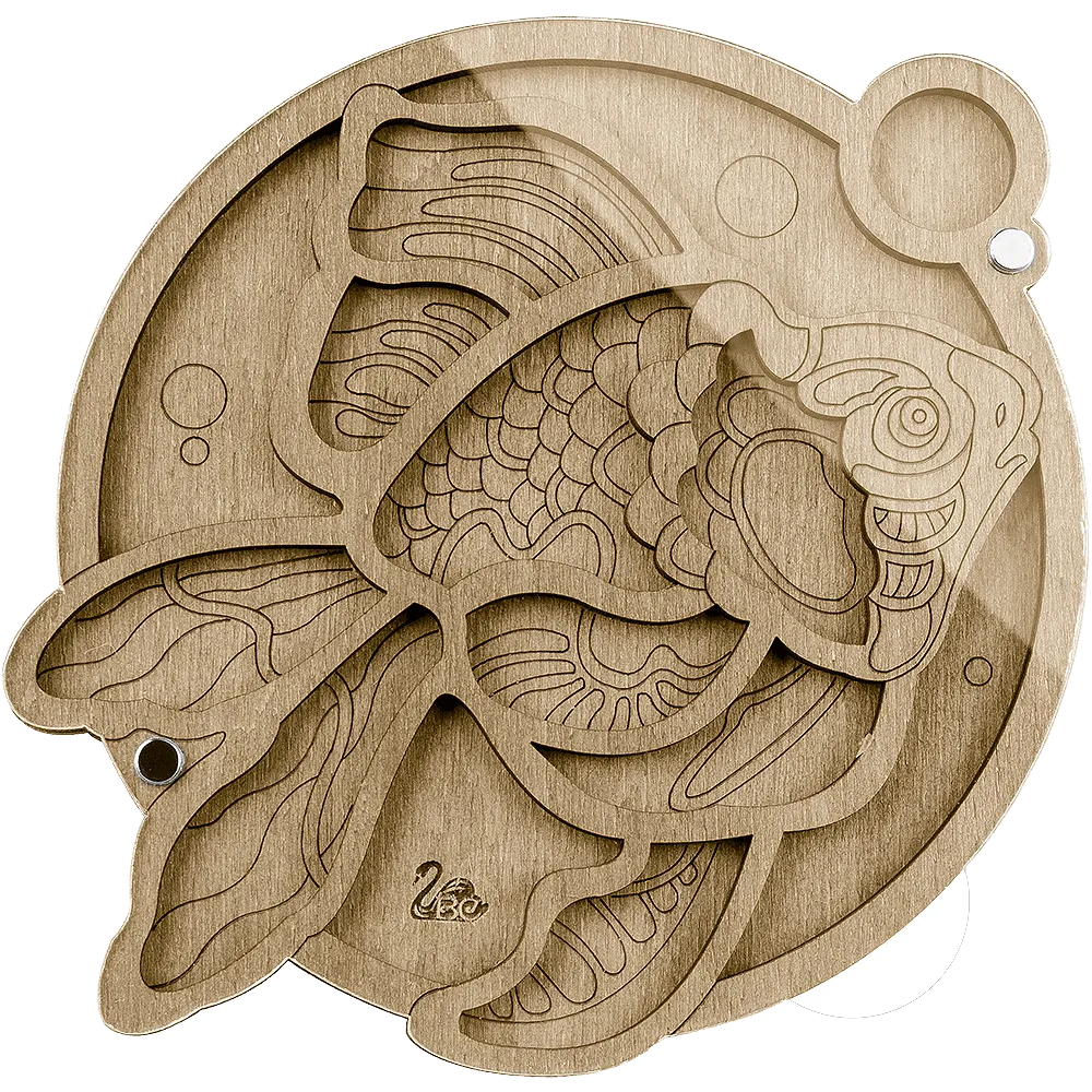 Fish Bead Organizer With Transparent Cover