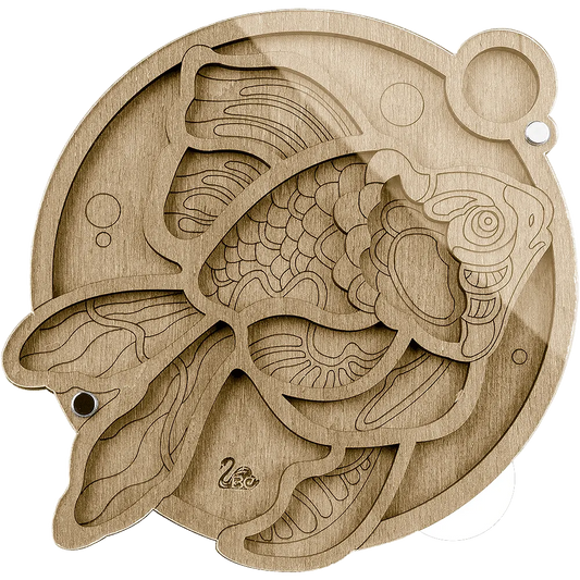 Fish Bead Organizer With Transparent Cover