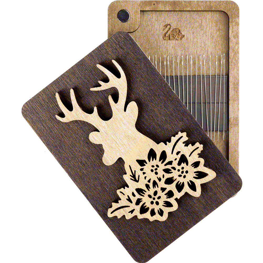 Deer with Floral Collar Magnetic Needle Organizer