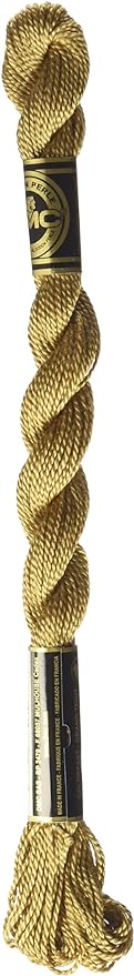 DMC Pearl Cotton Skein Size 5 Dark Yellow Beige #3045