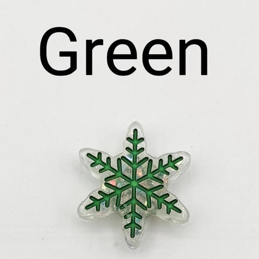 Snowflake Resin needle minder: Green