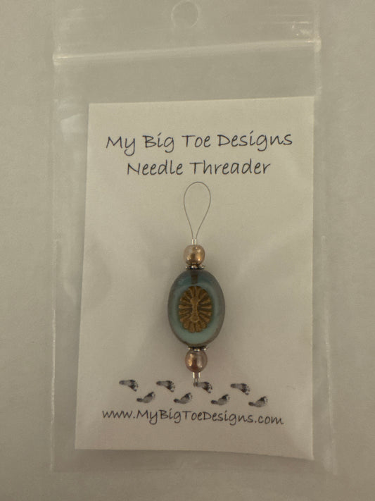 Light Blue Oval Wire Needle Thread - My Big Toe Designs