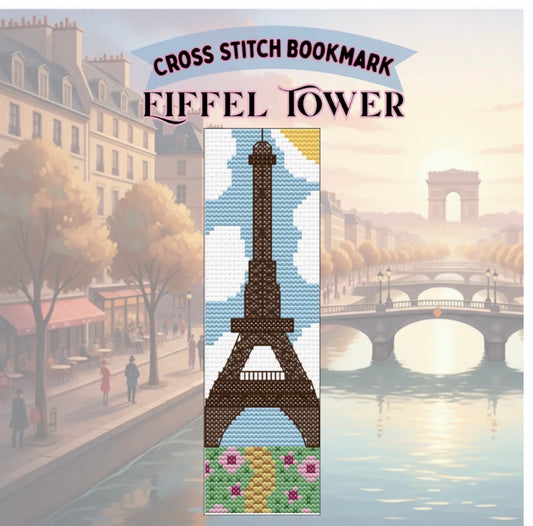 Eiffel Tower Cross Stitch Bookmark Kit - Jumpseat Therapy