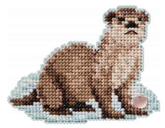 Otter Ornament Beaded Cross Stitch Kit - Mill Hill