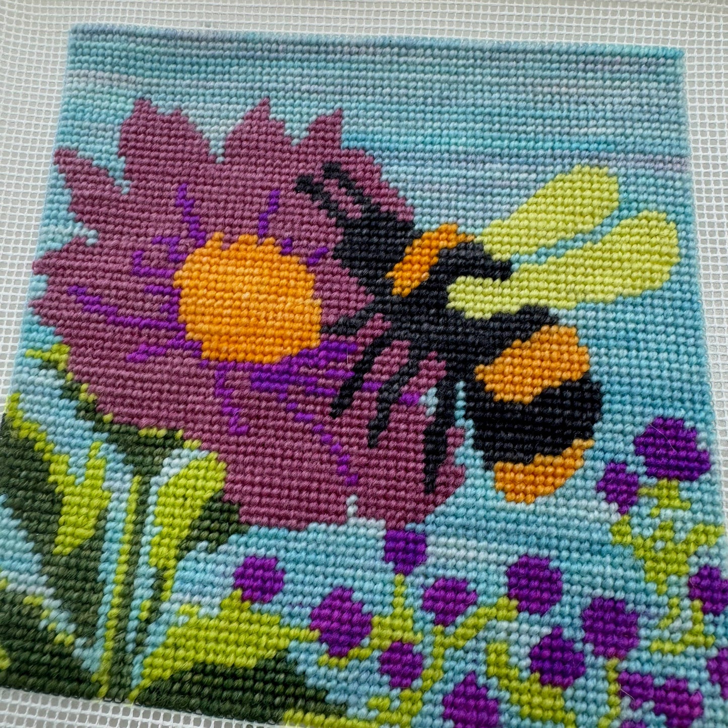 Bee & Bloom — Modern Needlepoint Kit - Storyteller Stitchery