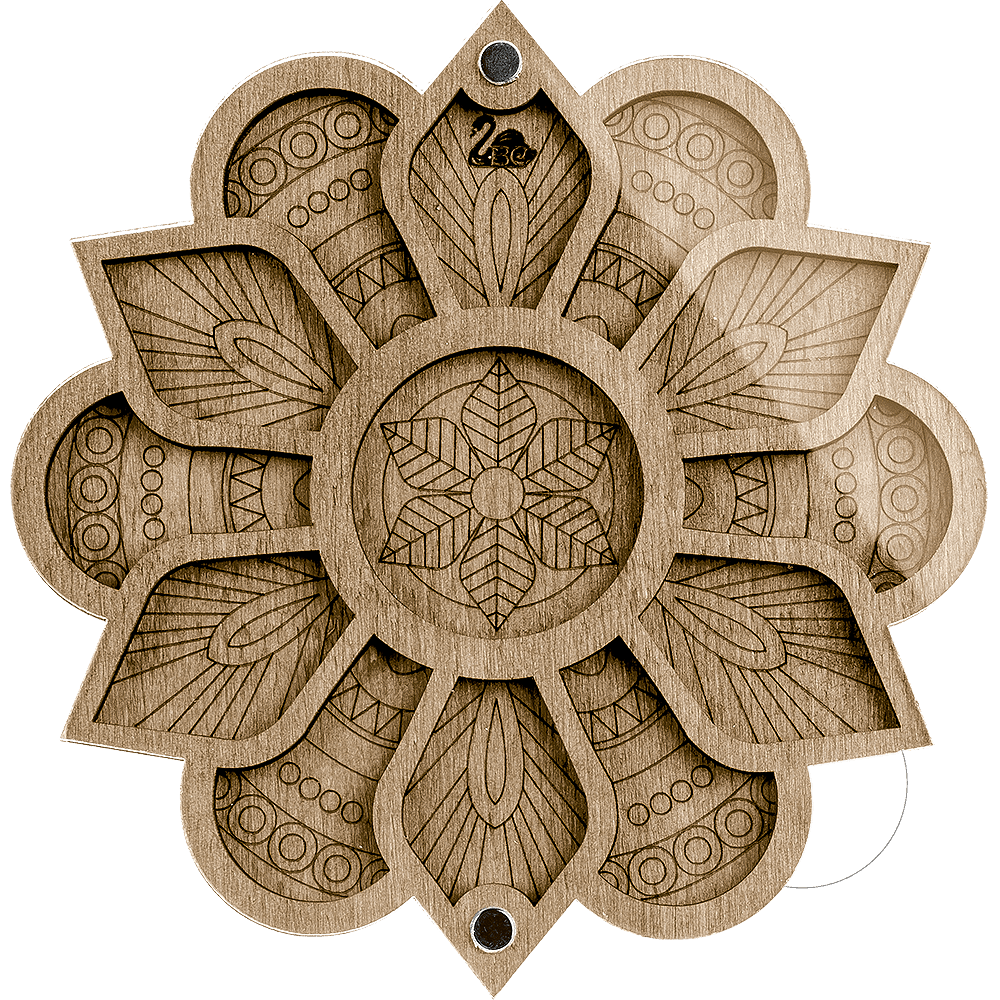 Small Mandala Bead Organizer - Bead Storage Box with Transparent Cover